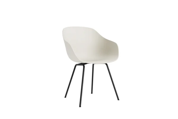 HAY About a Chair AAC 226 - melange cream 2.0 - Verchroomd staal - Standaard glijders kunststof