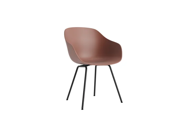 HAY About a Chair AAC 226 - soft brick 2.0 - zwart - Standaard glijders kunststof