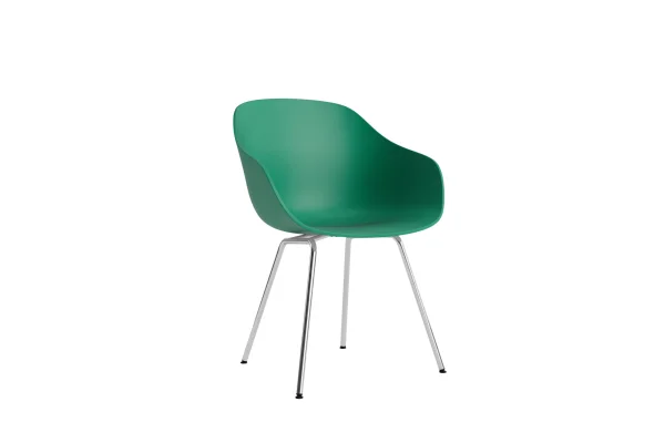 HAY About a Chair AAC 226 - teal green 2.0 - Verchroomd staal - viltglijders