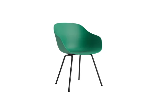 HAY About a Chair AAC 226 - teal green 2.0 - zwart - Standaard glijders kunststof