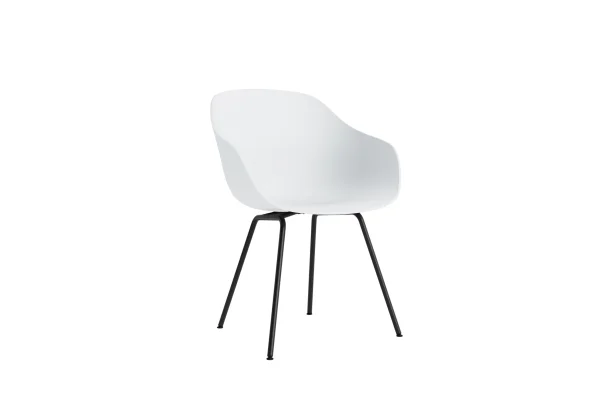 HAY About a Chair AAC 226 - white 2.0 - zwart - Standaard glijders kunststof