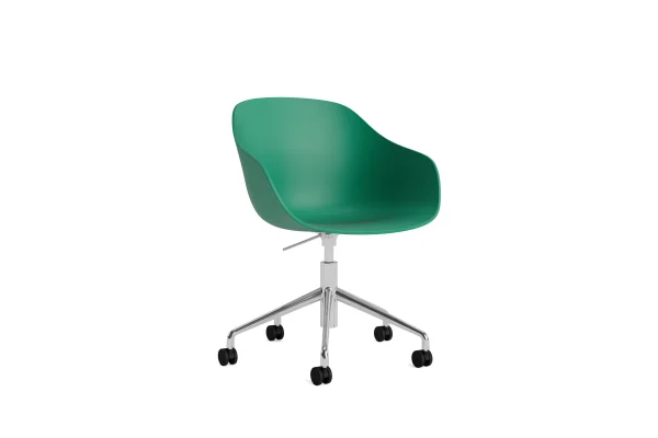 HAY About a Chair AAC 252 - teal green 2.0 - gepolijst aluminium