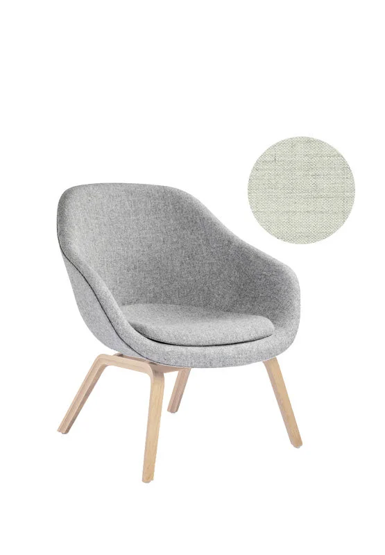 HAY About A Lounge Chair Low  AAL 83 - Eiken gezeept - Remix 113 - beige