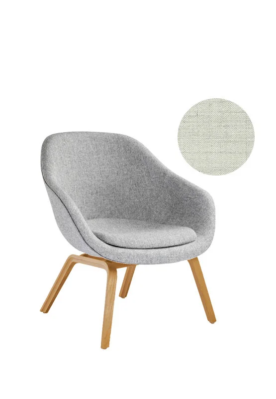 HAY About A Lounge Chair Low  AAL 83 - Eiken helder gelakt - Remix 113 - beige