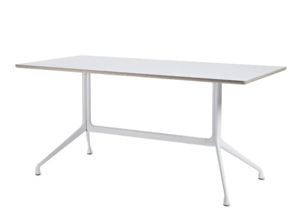 HAY About A Table AAT 10 - Laminaat wit, rand multiplex - 160 x 80 cm