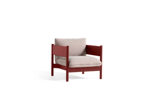 HAY Arbour Club Fauteuil - Atlas 621 - beuken, rood gelakt