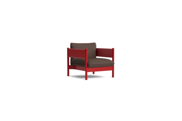 HAY Arbour Club Fauteuil - Canvas 674 - beuken, rood gelakt