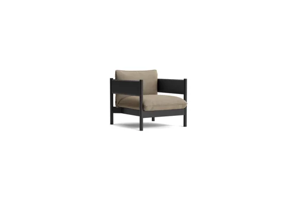 HAY Arbour Club Fauteuil - Re-Wool 218 Beige - beuken gelakt