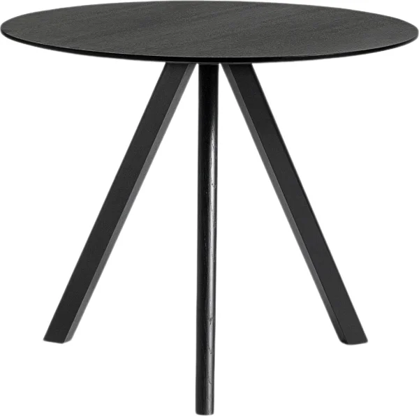 HAY Copenhague CPH20 tafel - zwart gebeitst - zwarte lak op waterbasis - Ø 90 cm