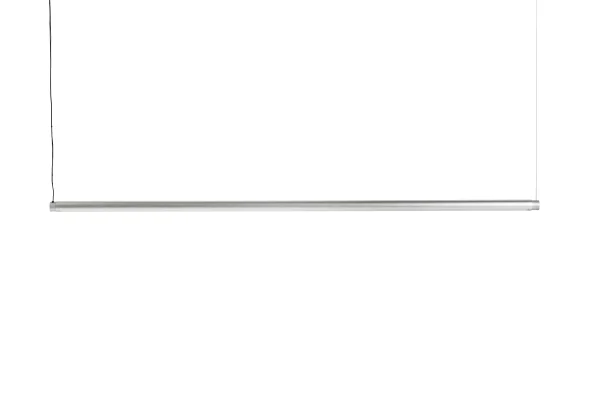 HAY Factor Linear Hanglamp - clear/aluminium - diffused