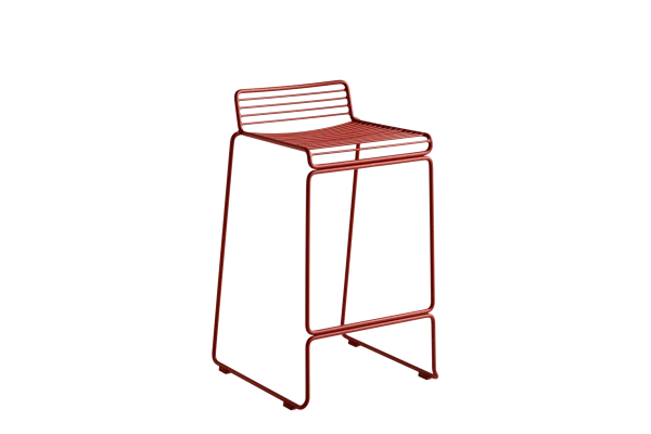 HAY Hee Bar Stool - Zithoogte 65 cm - roestbruin