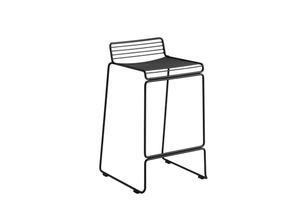 HAY Hee Bar Stool - Zithoogte 65 cm - zwart