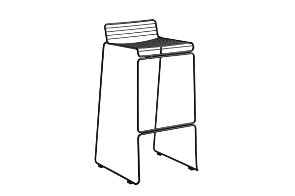 HAY Hee Bar Stool - Zithoogte 75 cm - zwart