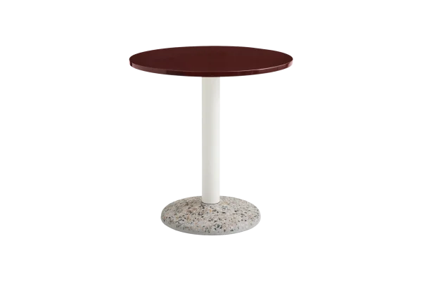 HAY Keramische Outdoortafel - bordeaux - Ø 70 cm