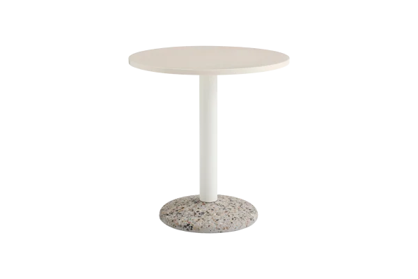 HAY Keramische Outdoortafel - warm white - Ø 70 cm