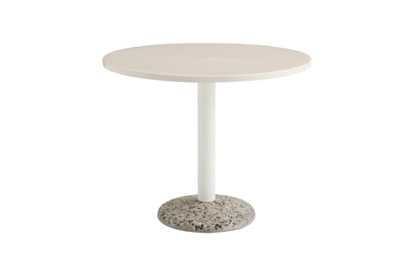 HAY Keramische Outdoortafel - warm white - Ø 90 cm