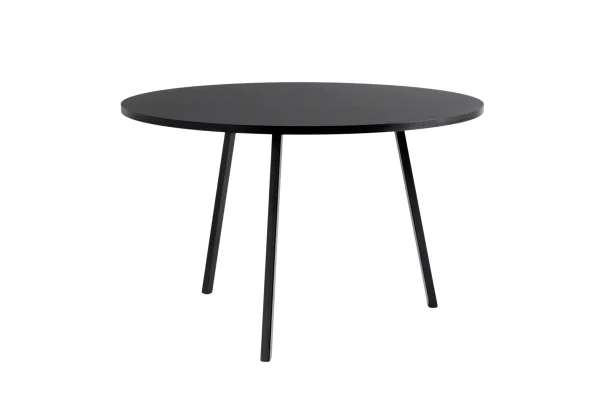 HAY Loop Stand Round Table - zwart - Ø 120 cm