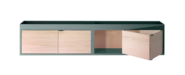 HAY New Order wand - Sideboard met legplank - Eiken natuur - lichtgrijs