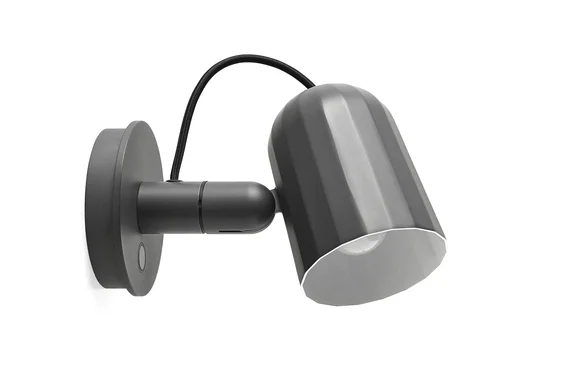 HAY Noc Button Wandlamp - dark grey