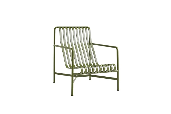 HAY Palissade Lounge Chair High - olijf