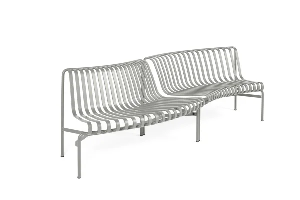 HAY Palissade Park Dining Bench IN-OUT Starter Set - nevelgrijs