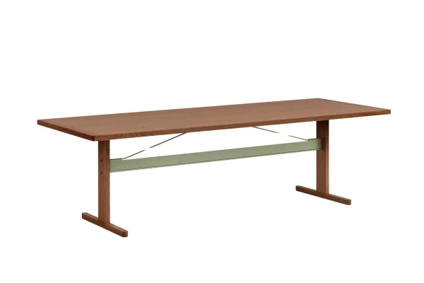 HAY Passerelle Esstisch - walnut/crossbar thyme green walnut - 260 x 95 cm