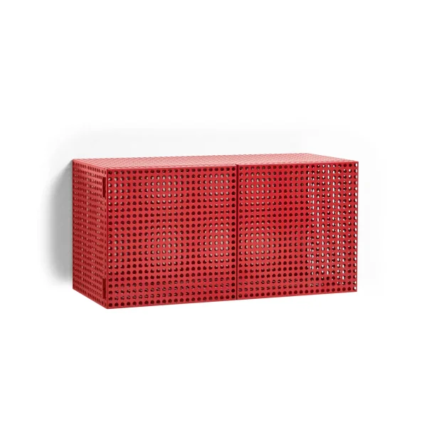 HAY Perforated Cabinet wandkast small Wine red