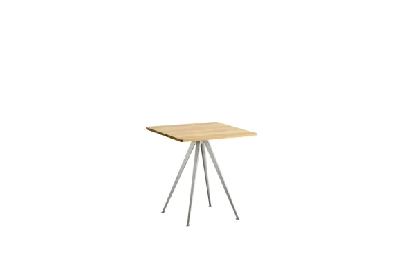 HAY Pyramid Café tafel 21 - eiken helder gelakt - gepoedercoat beige