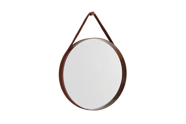 HAY Strap Mirror No 2 - dark brown - Ø 50 cm