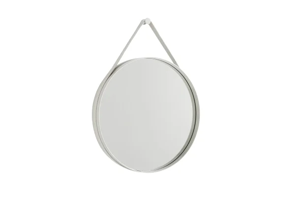 HAY Strap Mirror No 2 - light grey - Ø 50 cm