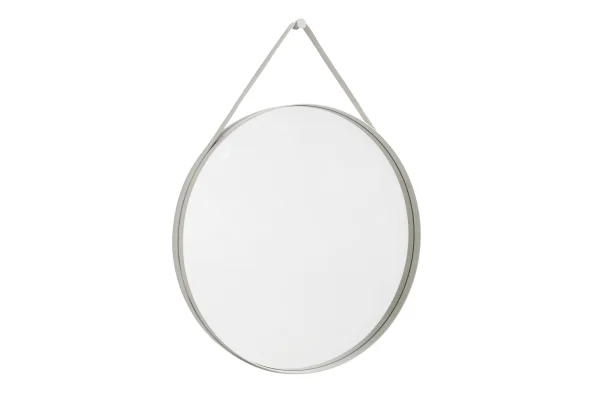 HAY Strap Mirror No 2 - light grey - Ø 70 cm