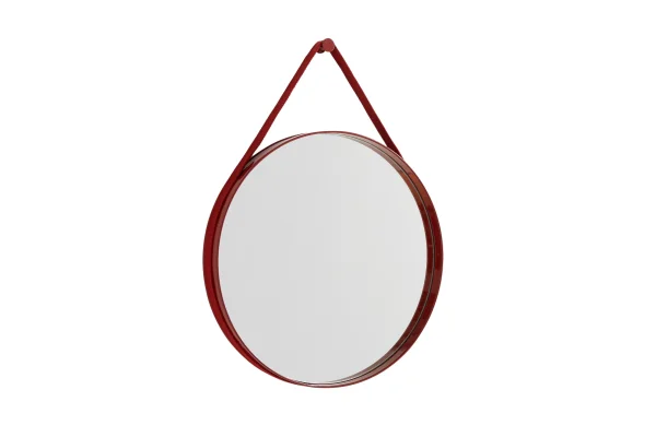 HAY Strap Mirror No 2 - red - Ø 50 cm