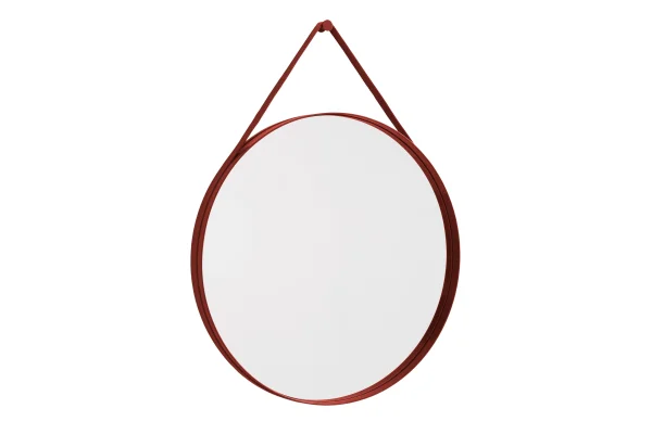 HAY Strap Mirror No 2 - red - Ø 70 cm