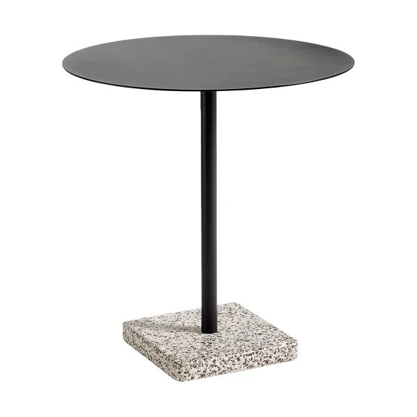 HAY Terrazzo eettafel Ø70 cm Grey terrazzo-anthracite