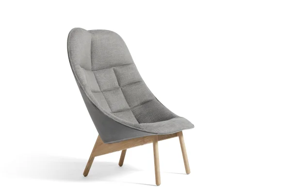 HAY Uchiwa Fauteuil gestoffeerd - Roden 05/Lola Warm Grey - lak op waterbasis