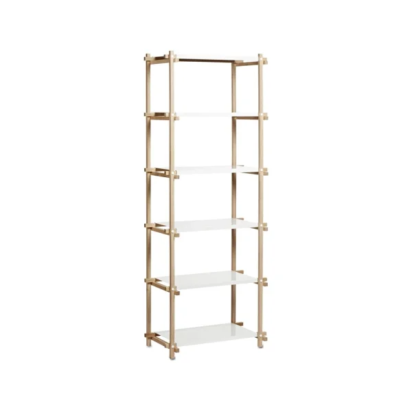 HAY Woody Column plank Oak-white lacquered shelf, high