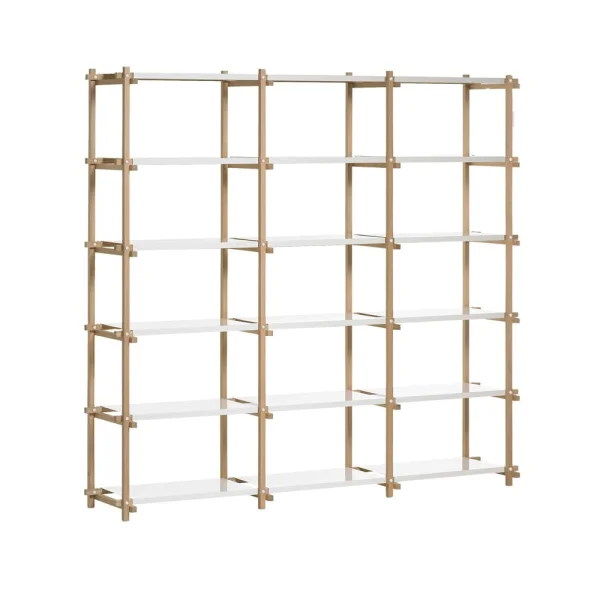 HAY Woody plank Oak-white lacquered shelf, high