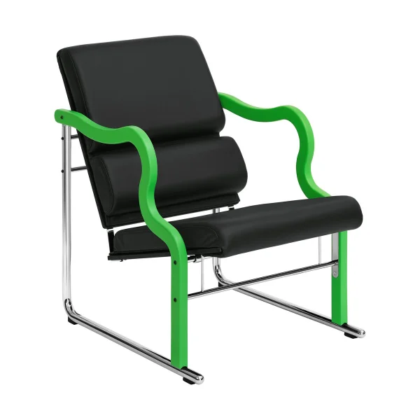 Hem Experiment 501 loungefauteuil Green-black leather
