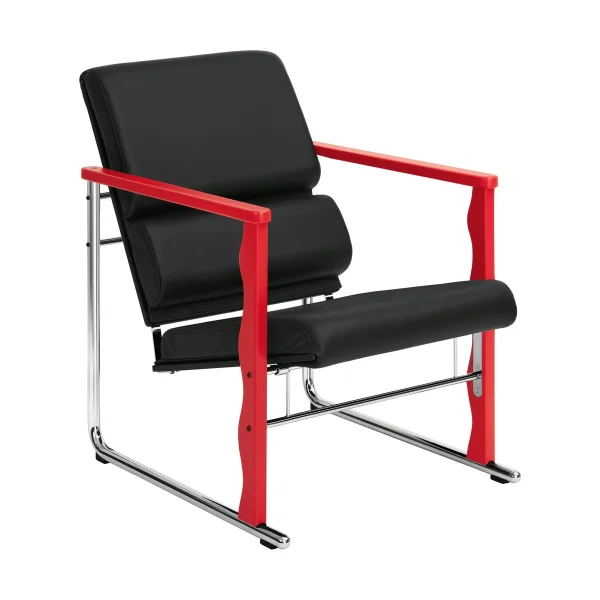 Hem Experiment 503 loungefauteuil Red-black leather