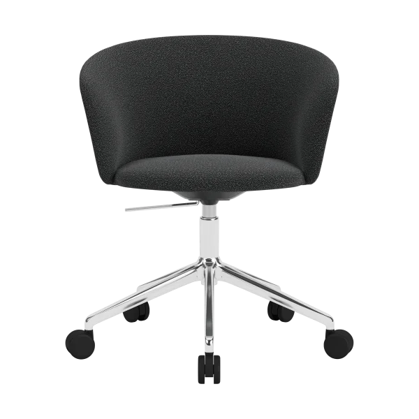 Hem Kendo Swivel bureaustoel met 5 wielen Graphite-polished aluminium