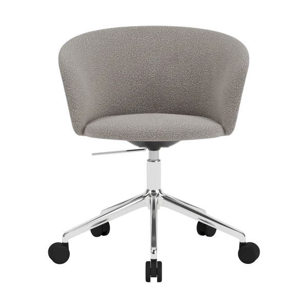 Hem Kendo Swivel bureaustoel met 5 wielen Porcelain-polished aluminium