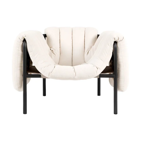 Hem Puffy loungefauteuil Natural-black grey