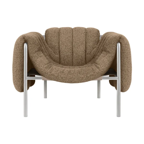 Hem Puffy loungefauteuil Sawdust-roestvrij staal