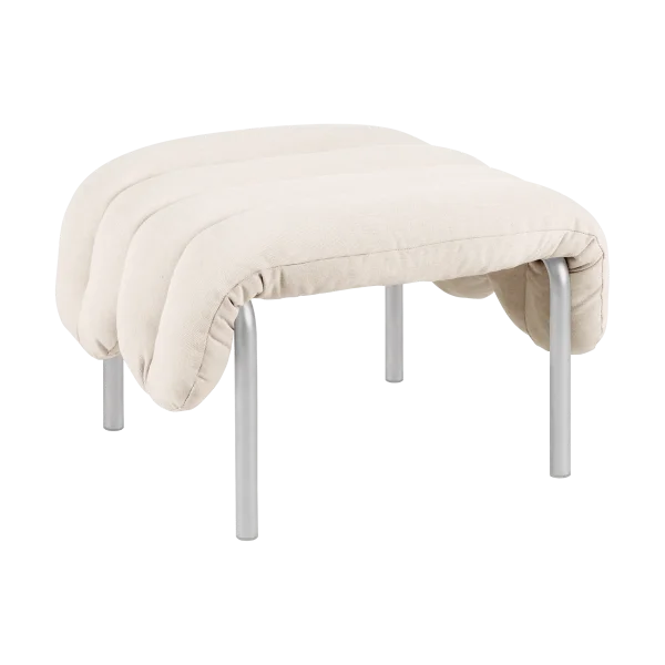 Hem Puffy ottoman 58x67 cm Natural-roestvrij staal