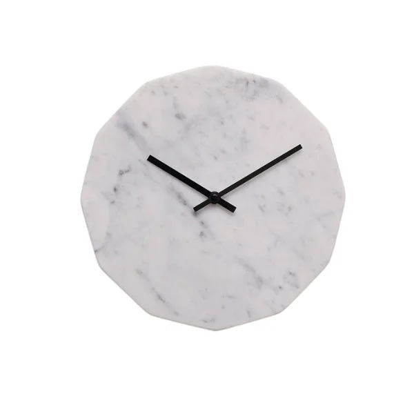 Hemverk-collectie Wandklok Marble Bianco