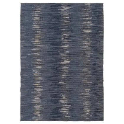 Heritaged Abstract vloerkleed - Sapphire Ripple jeansblauw - 200x290