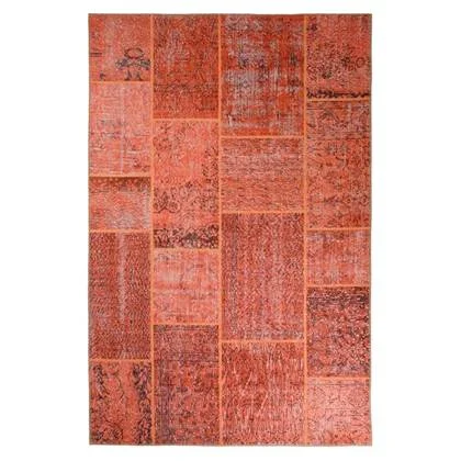 Heritaged Patchwork vloerkleed - Fade Heritage terracotta - 230x330 cm