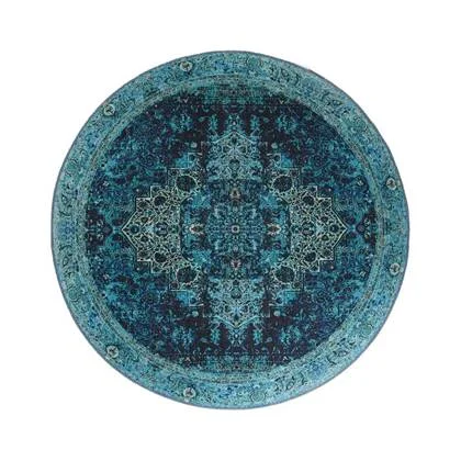 Heritaged Rond vintage vloerkleed - Fade No.2 blauw - 250 cm