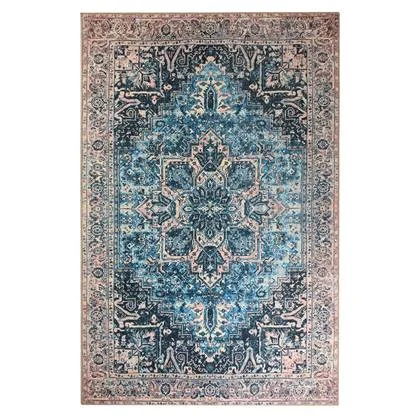 Heritaged Vintage vloerkleed - Fade No.3 blauw|oranje - 190x290 cm