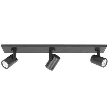 Highlight Spot HALO Zwart 3 Lichts GU10 Balk